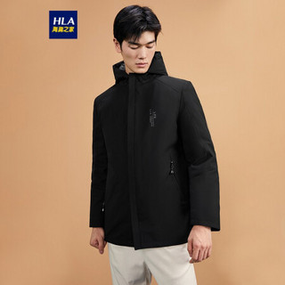 HLA海澜之家羽绒服男2020冬季可脱卸内胆一衣多穿白鸭绒外套HWRAD4Q040A黑色(71)175/92A(50) cz