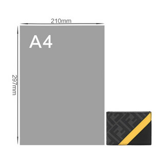 芬迪 FENDI 20fw秋冬款 男士涂层面料配皮短款钱包钱夹灰色FF图案 7M0303 A9XS F0R2A