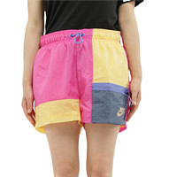 NIKE 耐克 Sportswear Icon Clash 女士运动短裤 CJ2285-601 粉红/黄/灰色 XS