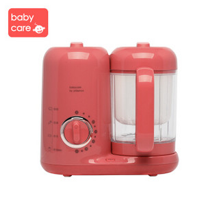 babycare 婴儿辅食机 多功能蒸煮搅拌一体机 宝宝食物研磨器工具 光珊红 *2件