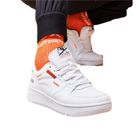 LI-NING 李宁 运动时尚系列 NO.258 男士运动板鞋 AGCN357-1  标准白/荧光耀橙 42