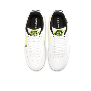 NIKE 耐克 Air Force 1 男士休闲运动鞋 CK6924-101 白色/黑色/绿勾 42.5