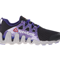 Reebok 锐步 Zigtech Big N Fast 女士跑鞋 黑色/紫色/白色 35