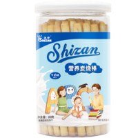 施赞(SHIZAN)儿童零食 烘培手指 饼干 营养炭烧棒 牛奶味160g *5件