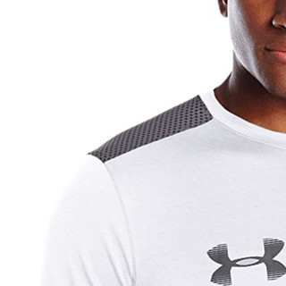 UNDER ARMOUR 安德玛 RAID GRAPHIC T400 男士运动T恤 1286059-100 灰白色 M