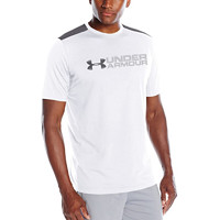 UNDER ARMOUR 安德玛 RAID GRAPHIC T400 男士运动T恤 1286059-100 灰白色 M