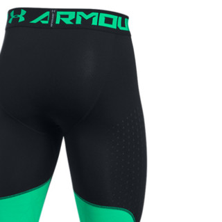 UNDER ARMOUR 安德玛 男士紧身裤 1295321 黑/绿 L