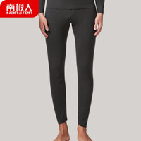 南极人 自发热德绒秋裤男士单件发热纤维秋冬薄款保暖内衣棉毛打底裤子 N19103男长裤麻黑 XXXL