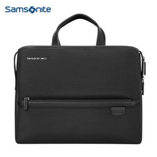 新秀丽（Samsonite）公文包电脑包商务包手提包单肩包斜跨包时尚男包横款大容量 DF0*09002 黑色