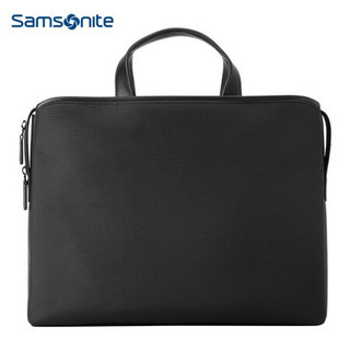 新秀丽（Samsonite）公文包电脑包商务包手提包单肩包斜跨包时尚男包横款大容量 DF0*09002 黑色