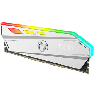 MAXSUN 铭瑄 复仇者系列 DDR4 3000MHZ RGB 灯条 台式机内存 银色 8GB MSD48G30M3