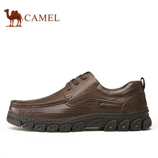 骆驼（CAMEL） 正装鞋男牛皮舒适软底系带商务休闲皮鞋 A032266340 棕色 41