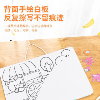 得力(deli)磁性中国地理拼图 儿童早教玩具 木质宝宝地理认知拼图地图 背部带白板