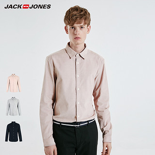 JackJones 杰克琼斯 219105502 男装100%纯棉商务休闲衬衫