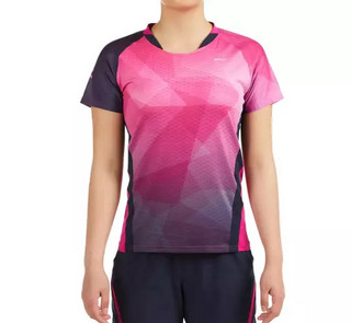 DECATHLON 迪卡侬 560系列 女士运动T恤 308382-8595784 品红色/深普鲁士蓝 XS