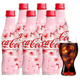 日本进口 可口可乐（Coca-Cola）汽水 碳酸饮料2020限定版 樱花版6瓶