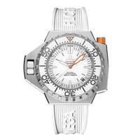 OMEGA 欧米茄 Seamaster海马系列 224.32.55.21.04.001 男士机械手表 44mm 白盘 白色橡胶表带 异形