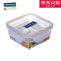 三光云彩 Glasslock 进口微烤两用钢化玻璃保鲜盒冰箱收纳饭盒 1130ml方形