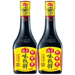 海天 酱油 味极鲜特级生抽 380ml*2 中华老字号 *5件