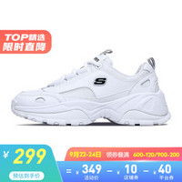 Skechers斯凯奇官方情侣鞋厚底熊猫鞋老爹鞋男女小白鞋休闲鞋999031 白色/WHT(女款) 35