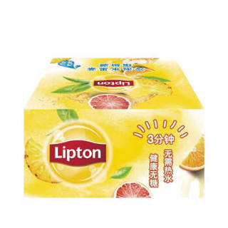 立顿Lipton 冷泡茶 0糖0脂肪 菠萝苹果西柚3口味水果茶包组合 茶叶礼盒 独立三角包红茶袋泡茶包28包 70g