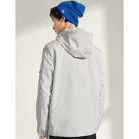 以纯线上品牌A21秋季男装2020新款 防风开胸外套休闲连帽风衣通勤百搭男上衣R403114028 浅灰 180/92A/XL