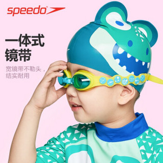 速比涛speedo儿童泳镜防水防雾卡通游泳眼镜3-12岁迪士尼联名款冰雪奇缘新款新包装 紫/粉