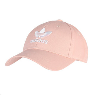 adidas 阿迪达斯 三叶草官网旗舰男帽女帽 2020秋季新款运动帽棒球帽休闲遮阳帽鸭舌帽户外旅游帽子 GD4491/浅粉色+白色 OSFM