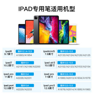 倍思 电容笔iPad Pencil苹果笔平板电脑手写触控触屏笔Pro4/Air3/mini 5/10.2英寸主动式防误触手写绘画笔