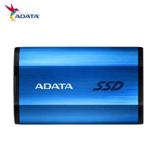 威刚(ADATA) 1TB 移动固态硬盘 Type-c USB3.2 SE800 IP68级防水防尘 读写达1000MB/s 仅40g 活力蓝