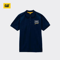 CAT/卡特春季款男装靛蓝色短袖翻领T恤CI1PON1806GC79 靛蓝色 M