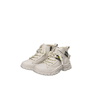 YEARCON 意尔康 儿童加绒运动鞋 ECZ0523414 米白色 29