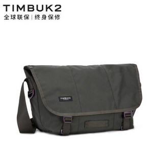 TIMBUK2 天霸 美国天霸纯色邮差包经典斜挎包男帆布信使包女潮流单肩包   TKB1080-1-8836  深灰/紫色 S