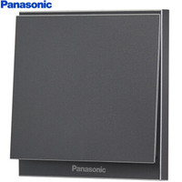 松下（ Panasonic）开关插座 一开单控开关面板 单开单控墙壁开关 悦皓 云碳灰 WMWF501MYH
