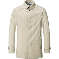 SEPTWOLVES 七匹狼 时尚休闲系列男士翻领中长装风衣1D1A10704004 卡其M