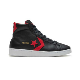 CONVERSE匡威官方 Pro Leather 男士高帮休闲篮球鞋 166813C 黑色/166811C 39/6.5