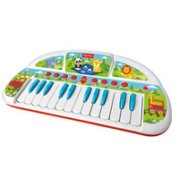 费雪电子琴儿童初学者乐器迷你小钢琴宝宝音乐猫琴男孩女孩早教益智玩具2-8岁礼物 蓝色电子琴