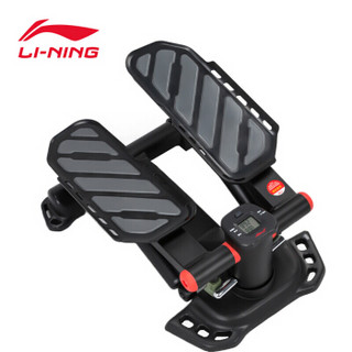 李宁（LI-NING）踏步机脚踏机静音男女液压电子显示屏多功能塑身踏板健身登山机运动器材家用 365黑色