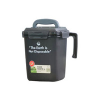 乐扣乐扣 厨余垃圾桶 带手柄可沥水密封食物垃圾桶 菜汁干湿分离过滤桶带盖LDB501GRY灰色3L