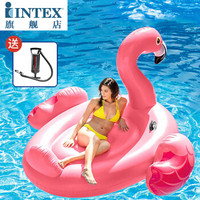 INTEX 57558成人水上坐骑火烈鸟游泳玩具 儿童充气玩具戏水冲浪游泳装备浮排浮床加厚游泳圈