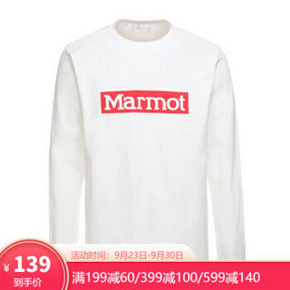 土拨鼠（Marmot）男士长袖棉T R44310 080白色 M