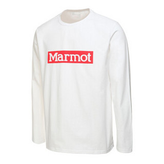 土拨鼠（Marmot）男士长袖棉T R44310 080白色 M