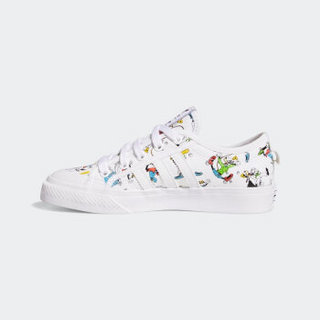 adidas Originals NIZZA J X DISNEY SPORT GOOFY 女童印花休闲运动鞋 FW0651 白/红/黑 36码(脚长220mm)