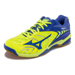 Mizuno 美津浓 Wave Fang SS2 中性羽毛球鞋 71GA171027 荧光黄/蓝/银 43