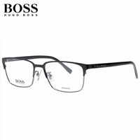 雨果博斯(HUGO BOSS)眼镜近视框架 男款近视眼镜商务超轻钛合金全框大小脸0808 经典商务框架