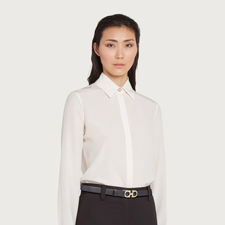 Salvatore Ferragamo 菲拉格慕 女士牛皮板扣腰带733986 深灰色80cm