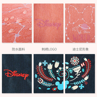 迪士尼(DISNEY)多功能妈咪包双肩大容量婴儿外出背包妈妈包储奶包背奶包 藏青斗芳菲
