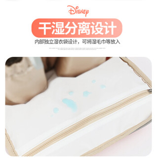 迪士尼(DISNEY)多功能妈咪包双肩大容量婴儿外出背包妈妈包储奶包背奶包 藏青斗芳菲