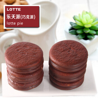 Lotte/乐天 涂层巧克力派香蕉味12枚休闲零食糕点