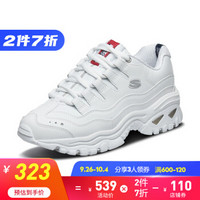 Skechers斯凯奇官方Energy厚底老爹鞋女子小白鞋休闲运动鞋2250 白色/WML(女款) 36